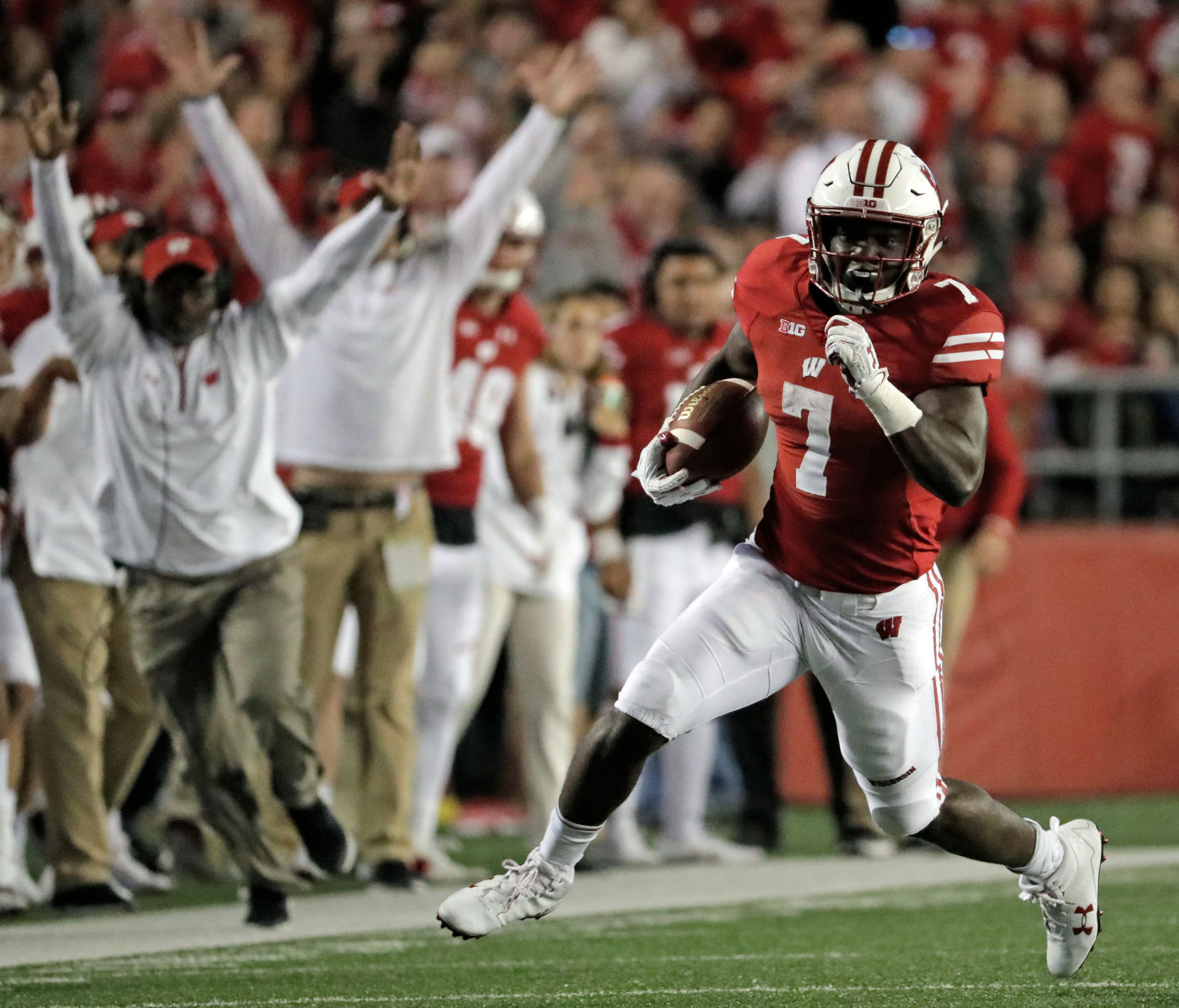 Sept. 1 - No. 9 Wisconsin 59, Utah State 10